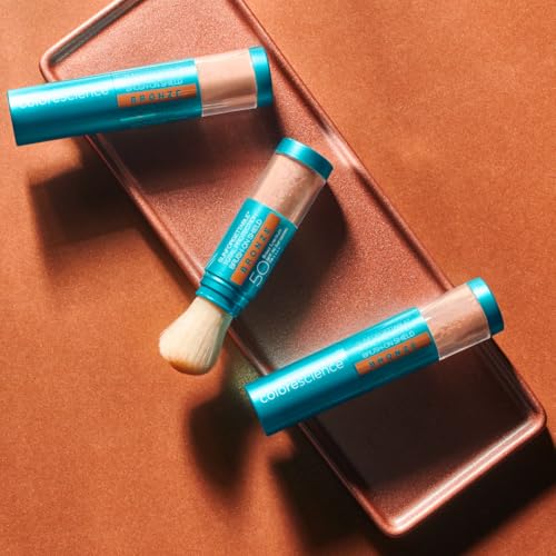 Total Protection Brush-On Shield Sunscreen with Bronze Tint - Water-Resistant SPF 45