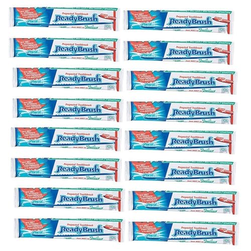 Prepasted Reusable Toothbrush 30 Pack - Mint Flavor, Made in USA, Airline Friendly