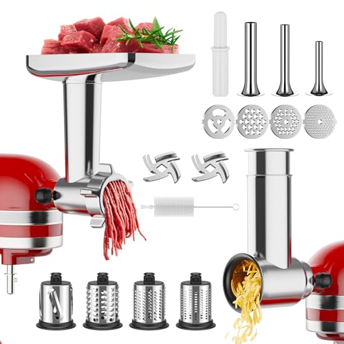 KitchenAid Stand Mixer Meat Grinder & Cheese Grater Attachments Set