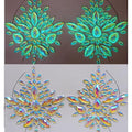 TOPZ glow in the dark body gems halloween rave face jewels festival rave face gems sticker temporary tattoo body jewels sticker for halloween make up party