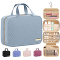 Travel Toiletry Bag for Women Men Light Blue Medium Hanging Organizer