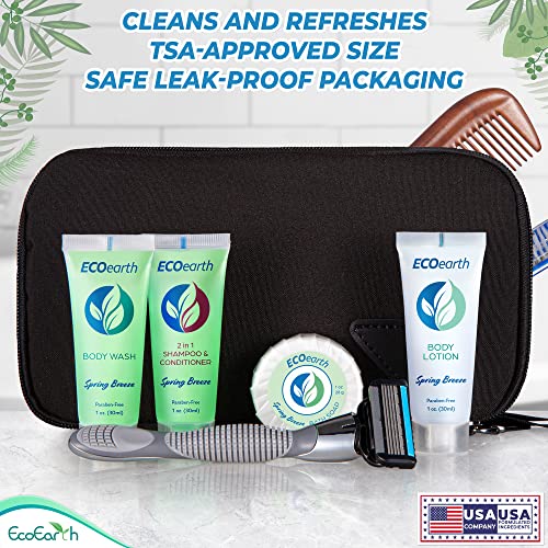 EcoEarth Travel Size Body Wash 1 Fl Oz Pack of 100 Spring Breeze Hotel Toiletries