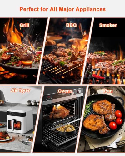 Wireless Meat Thermometer with 2 Probes - Bluetooth App Control, NIST Certified Accuracy