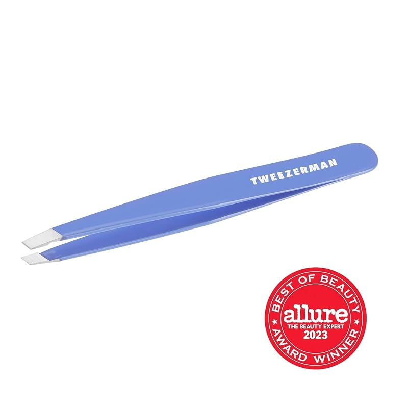 Tweezerman Slant Tweezer – Eyebrow Tweezers, Lapis Blue (Variation: Lapis Blue)