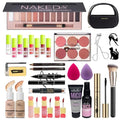 All-in-One Makeup Kit for Women & Teens - Eyeshadow, Foundation, Lipsticks, Eyeliner & Mascara - Gift Set for Beginners