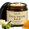 Tayyib Halal Tallow Balm, Manuka Honey and Grass-Fed Tallow Moisturizer for Face & Body, Unscented, Whipped smooth, absorbs fast, no heaviness, 4 oz