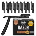Disposable Straight Razor Blades with Safety Guard for Men - Pack of 100