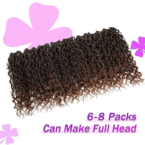 Pre-Looped Goddess Locs Crochet Hair 12 Inch - T30, 8 Packs, Lightweight & Natural Look