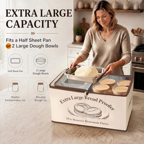 XL Foldable Bread Proofing Box for Sourdough and Bulk Baking 23.6"