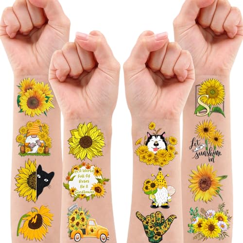 Fairy Temporary Tattoo Stickers - 12 Sheets Glitter Butterfly & Mermaid Eye Stickers, Festive Face Jewels for Holiday Parties, Stocking Stuffers Gift for Women Teens, Waterproof