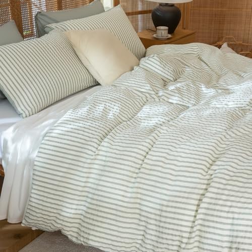King Size Sage Green Comforter Set - 3 Piece Microfiber Bedding with Pillowcases