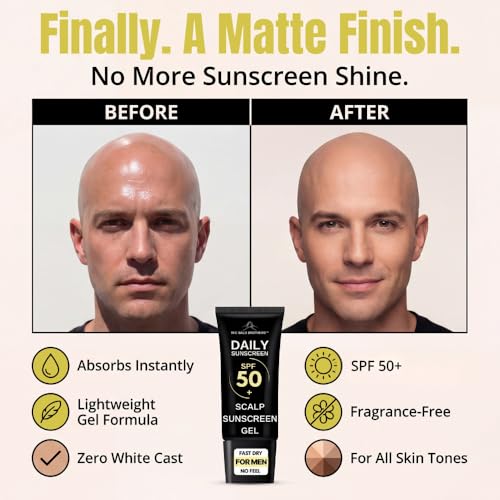 SPF50 Sunscreen Gel for Face & Scalp - Fast Dry, Matte Finish, Hydrating