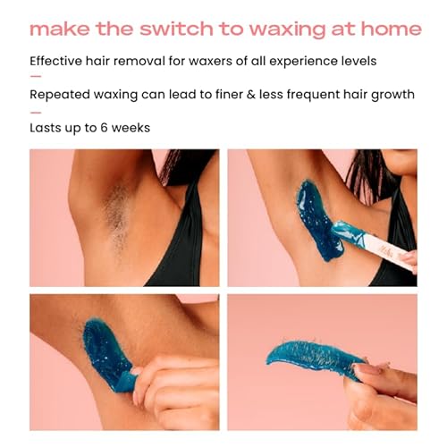 KoluaWax Premium Waxing Kit for Women - Beginner Friendly - Complete Wax Kit that includes 14oz of Wax Beads, Applicator, Pre and Post Care, Suitable for Sensitive Skin (Blush)