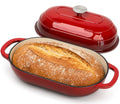 Enamel Cast Iron Bread Oven - Oval Dutch Oven for Sourdough Baking