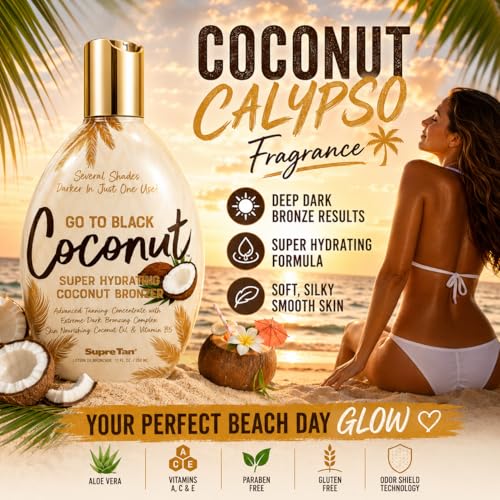 Deep Dark Coconut Tanning Lotion with Bronzing Technology - 12 fl oz
