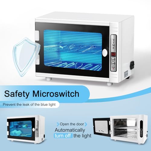 BLUETOP Nail Tool Cleaning Machine with Blue Light & Transparent Door 12L