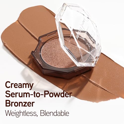 Physicians Formula Mineral Wear¢çDiamond Bronzer - Creamy Powder-Serum Hybrid, Weightless & Dewy Finish, Minimizes Appearance of Pores & Fine Lines - Deep Bronze Gem