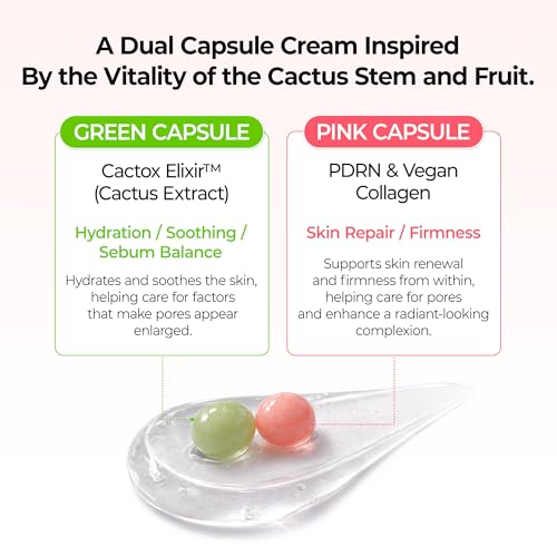 Pore Minimizing Face Cream with Cactus Extract & Vegan Collagen – Hydrating Skin Repair