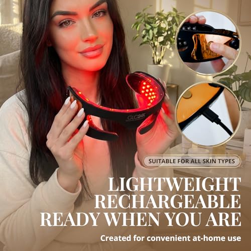 GLO24K LED Eye Mask with 108 LEDs & 7 Color Modes for Under-Eye Skincare