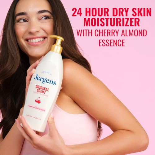 Jergens Cherry Almond Hand & Body Lotion 21 fl oz - 3 Pack - Moisturizer for Dry Skin