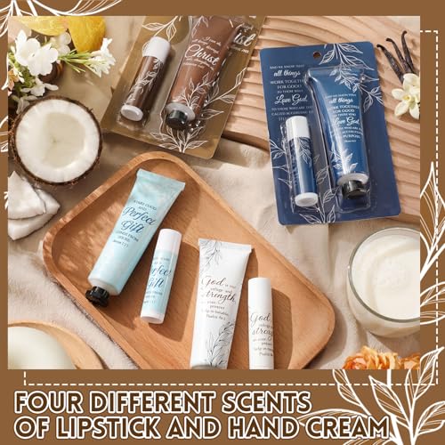 Christian Hand Cream & Lip Balm Set Bright Color - 24 Packs Christian Gift