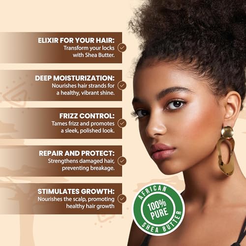 Pure African Shea Butter 3 lbs - Natural Moisturizer for Skin & Hair, Bulk