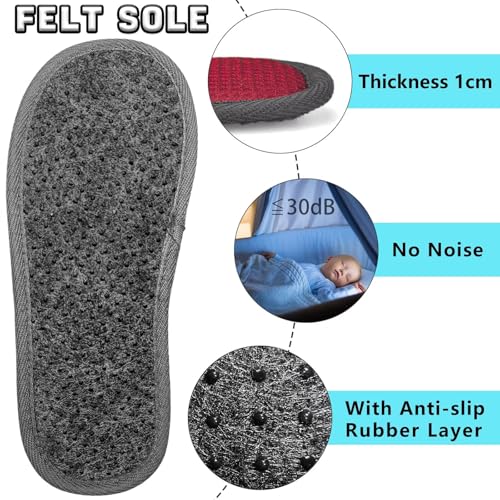 BUGUKI Washable Guest House Slippers Set for Spa, Hotel & Travel, Non-Slip, 3 Pairs (Size 6-14 Women / 4-13.5 Men)