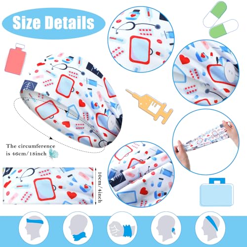 20 Pack Nurse Headbands with Buttons for Masks, Women’s Hair Accessories