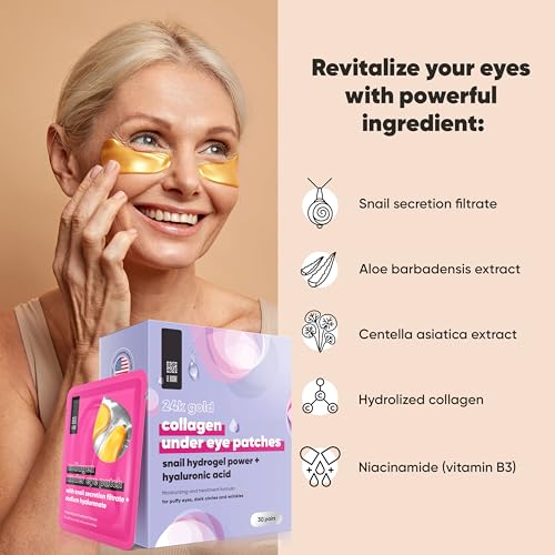LE GUSHE K-BEAUTY Pimple Patches for Face (132 dots) & Under Eye Patches (30 Pairs). Gold Eye Mask with Collagen & Amino Acid, Cooling Eye Care for Wrinkles, Puffy Eyes & Dark Circles