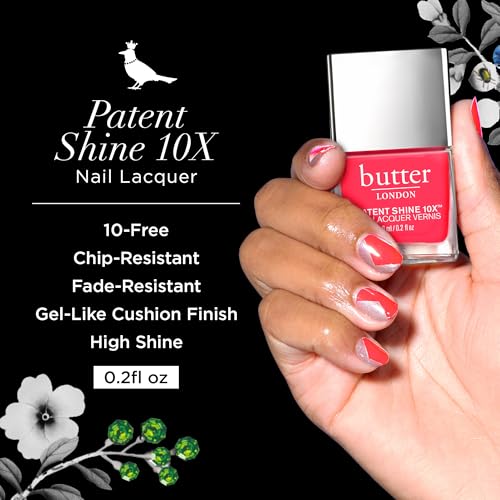 butter LONDON Patent Shine 10X Nail Lacquer Polish - Gel-Like Finish & Chip-Resistant Nail Lacquer Helps Protects & Strengthens Nails - Vegan & Cruelty-Free