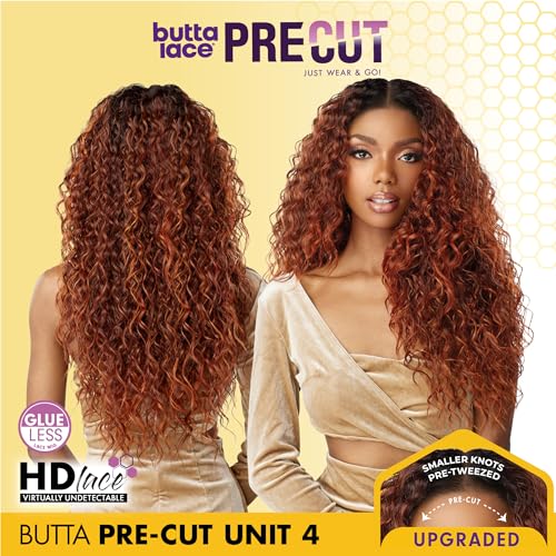 Sensationnel Butta Lace Precut Wig Unit 4 CopperRed Glueless Synthetic Hair