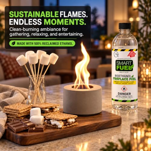 Bioethanol Fuel Pack of 6 - 6 Liters for Fire Pits and Indoor Burners