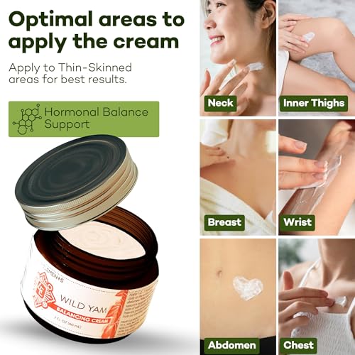 Wild Yam Balancing Cream 2oz - Organic Hormone Support for Women - Pack of 1