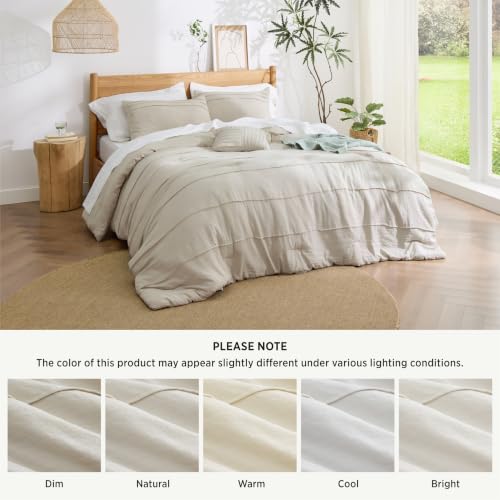Oversized King Comforter Set - Beige Boho 4-Piece All-Season Bedding with Elegant Design - Bedsure Variation 01