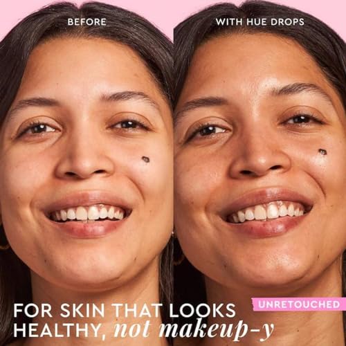 Bronzing Drops Sun Glow - Mini Tinted Face Serum & Highlighter (0.5 Fl Oz) - Hydrating, Brightening & Pore Blur for Radiant Skin