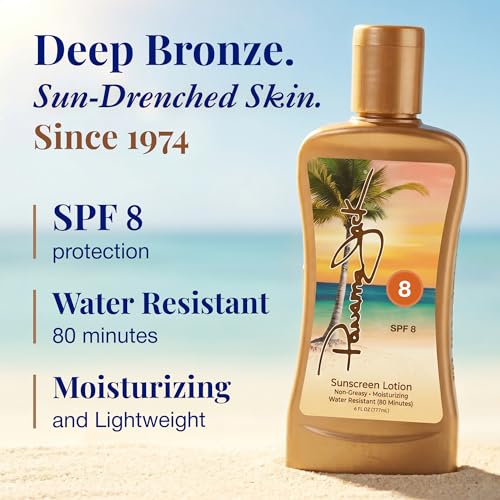 Panama Jack Sunscreen Tanning Lotion Pack with SPF 8, 30 & 50 - Golden Days Variation