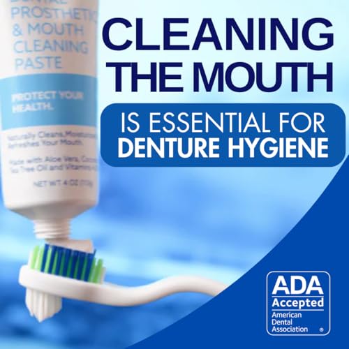 Dr. B Dental Solutions Cleanadent Denture & Gum Toothpaste 4 oz Pack of 2 - ADA Accepted Natural Oral Care