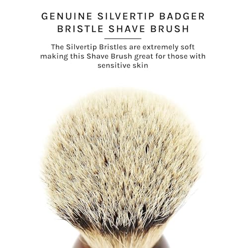 Parker 100% Silvertip Badger Shaving Brush with Faux Horn Handle