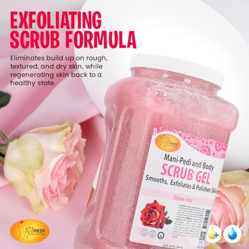 Hydrating Rose Pumice Scrub & Body Foot Mask Set – Exfoliating & Nourishing, 128 Oz Each