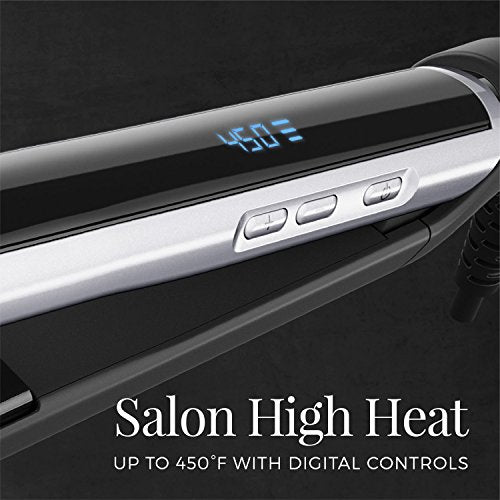 Remington Pearl Pro Ceramic Flat Iron 1-Inch Floating Plates White/Black, Pack of 1