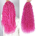 Pink Goddess Locs Crochet Hair 18 Inch Faux Locs for Black Women