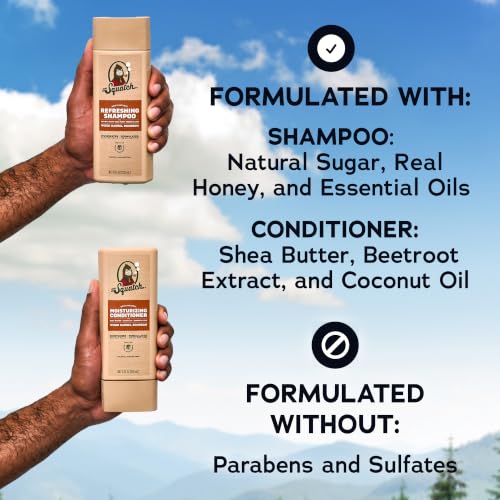 Men's Natural Shampoo & Conditioner Set with Bourbon Wood Barrel Scent - 11 fl oz, 2 Pack