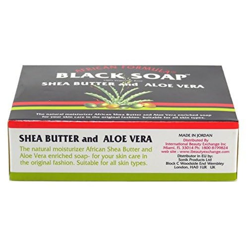 African Formula Black Soap 3.5 Ounce Shea Butter & Aloe Vera (Pack of 6)