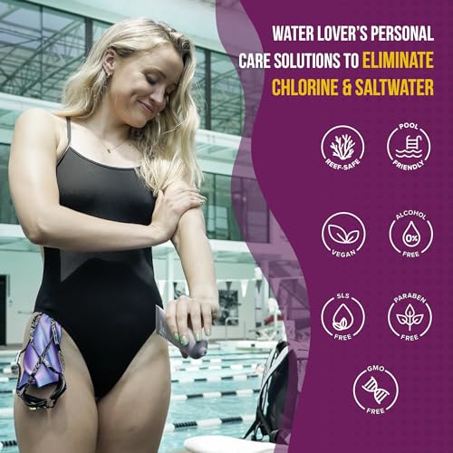 Swim Care Gift Set for Swimmers Hair & Body 4 Pc Chlorine Removal
