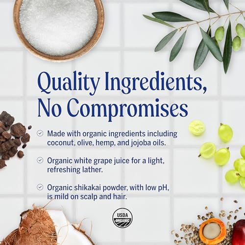 Dr. Bronner's Organic Sugar Soap (Peppermint, 64 Ounce)- Made with Organic Oils, Sugar & Shikakai Powder, 4-in-1 Uses: Hand and Body Wash, Face, Hair- Cleanses, Moisturizes, Nourishes, Vegan