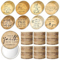 108 Pcs Mini Christian Compact Mirrors for Women Mom Teachers Retro Inspirational Bible Verse Pocket Makeup Mirrors Religious Employee Appreciation Gift for Sunday School Easter Church Party Favors