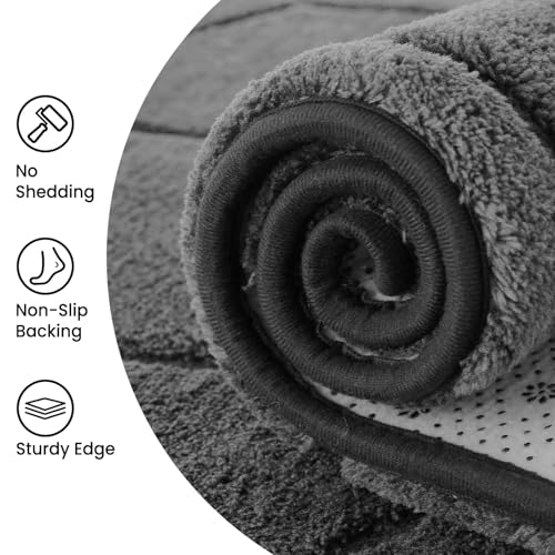 Dark Grey 6x9 Area Rug for Living Room & Bedroom - Soft Non-Slip Carpet