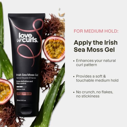 Love Ur Curls Curly Hair Shampoo & Conditioner Set with Sea Moss Gel