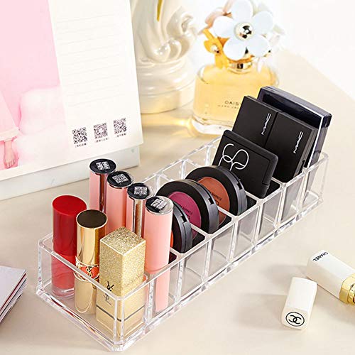 Weiai Clear Acrylic Makeup Organizer Pack of 3 - Compact Vanity Storage