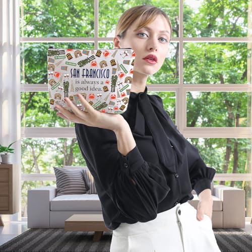 WCGXKO San Francisco Skyline Zipper Pouch Makeup Bag (San Francisco)